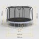 17. REBEL ACTIVE TRAMPOLINE PRO 12FT/366CM, NET, LADDER RBA-8003