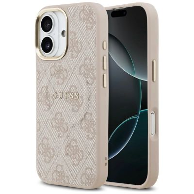 9. Guess 4G PU Classic Logo MagSafe Case for iPhone 17 - Pink