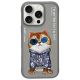 Nimmy Glasses Cool Cat Case for iPhone 16 Pro - Gray