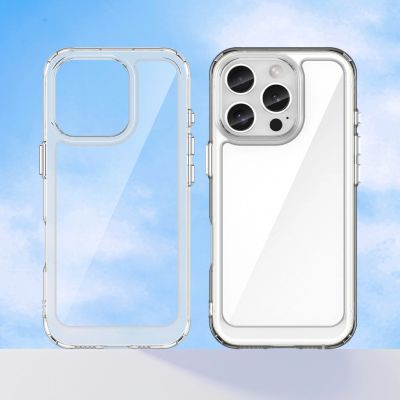 8. Outer Space Case for iPhone 16e / 17e Cover with Flexible Frame - Transparent