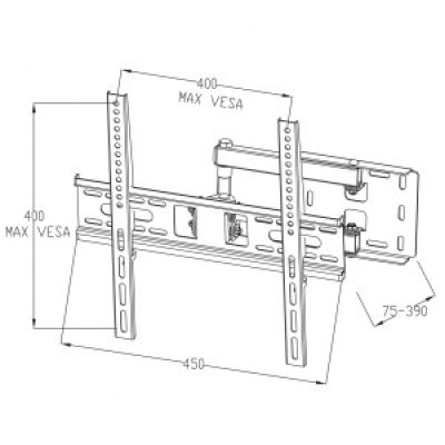 11. ART AR-53 TV wall mount (corner, swivel, wall, tiltable - 55"; max. 35kg)