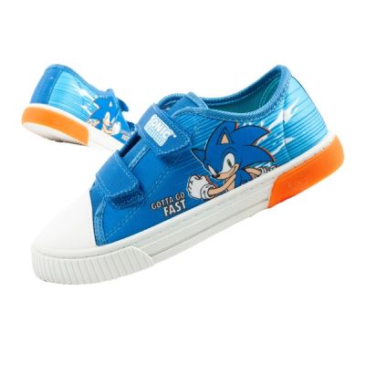 Leomil Sonic children's sports shoes, lightweight sneakers with Velcro, blue and red