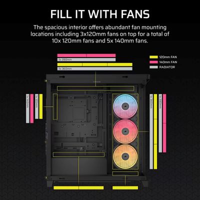 7. Corsair FRAME 4500X LX-R RGB Tempered Glass Mid-Tower Case, Black