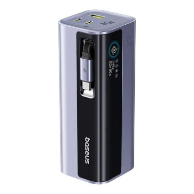 Baseus EnerGeek GR11 20000mAh 145W Power Bank with Retractable Cable - Gray