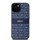3. DKNY Leather Mono Stripe & Metal Logo case for iPhone 15 / 14 / 13 - blue