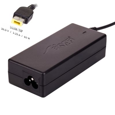 Akyga Square AK-ND-24 AC Adapter for IBM, Lenovo Notebook (20V; 3.25A; 65W; Slim Tip, Square yellow )