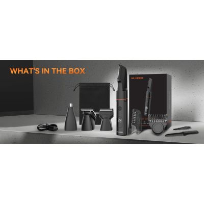 13. MAXGROOM LK-881 multifunctional trimmer with replaceable tips - black