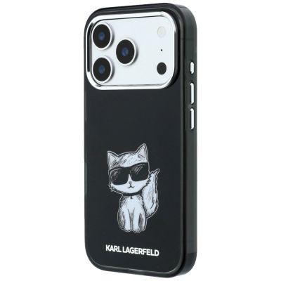 2. Karl Lagerfeld IML Choupette Body Sketch Print MagSafe Case for iPhone 17 Pro / 18 Pro - Black