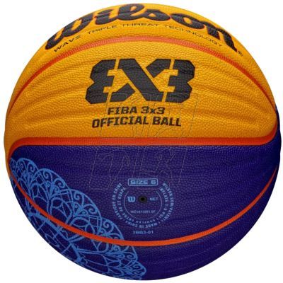 4. Wilson FIBA 3X3 Paris 2024 Replica Ball WZ3015001XB basketball