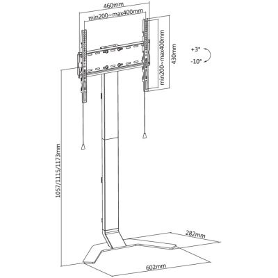 3. Techly ICA-TR47 TV or Entertainment Center Stand