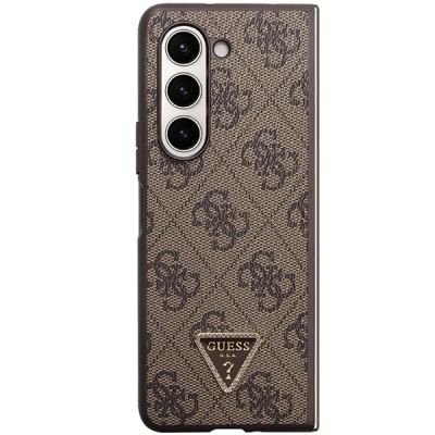 2. Guess Leather 4G Triangle Strass case for Samsung Galaxy Z Fold 5 - brown