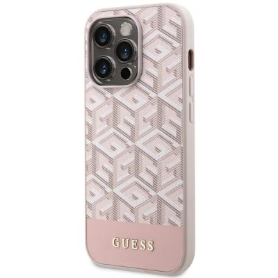 2. Guess GUHMP14LHGCFSEP iPhone 14 Pro 6.1" pink/pink hard case GCube Stripes MagSafe