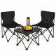 39. FOLDABLE TOURIST SET 3IN1 TABLE AND 2 CHAIRS BLACK ENERO CAMP