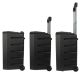 6. V-TONE BQ12 GO MP3 - Active speaker, rechargeable, black, Bluetooth, TWS, USB, SD, DSP, AUX, infrared remote control, 2x wireless microphones, extendable handle, transport wheels set