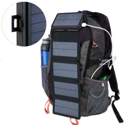 7. POWERNEED FOLDABLE SOLAR PANEL WITH POWER BANK PV 9W 20000MAH LI-POLY 2X USB 2A BLACK ES20000B