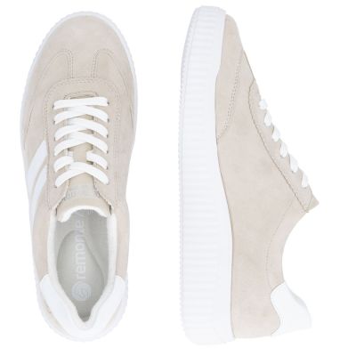 3. Beige leather sneakers Remonte Rieker D3E00-60