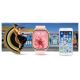 17. Smartwatch Gravity GT15-7 Pink Silicone Strap + Gold Bracelet