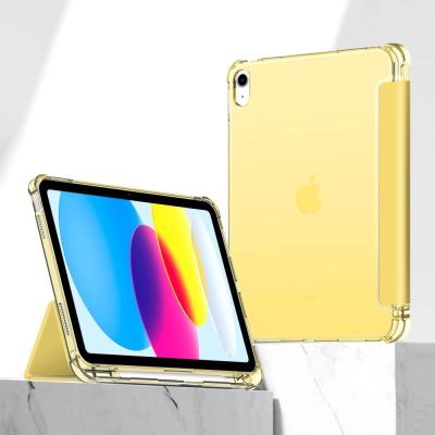 4. Tech-Protect SC Pen Hybrid Case for iPad 10 / 2022 - Yellow - Transparent