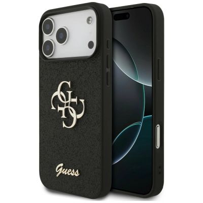 Guess Fixed Glitter Big 4G Case for iPhone 17 Pro Max / 18 Pro Max - Black