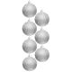 35. DECORATIVE PLASTIC BALL 6CM SET 35 PCS SILVER
