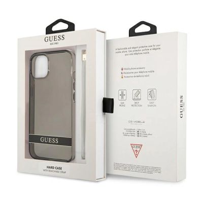 8. Guess GUHCP13SHTSGSK iPhone 13 mini 5.4" black/black hardcase Translucent Stap