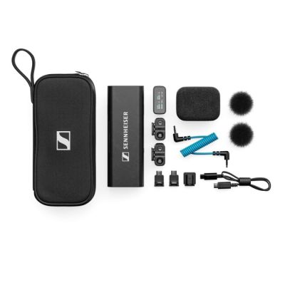 9. Sennheiser PROFILE WIRELESS 2-CHANNEL SET - 2-channel 2.4 GHz receiver, 2 clip-on microphones, accessories, charging case, pouch