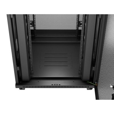 12. Lanberg 19" 37U 800X800 black floor-standing rack cabinet with perforated doors (Flat Pack)