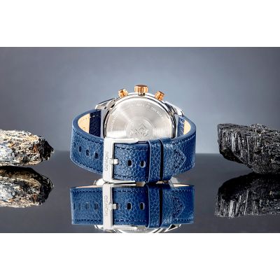 7. Giewont Chronograph Sapphire Silver Blue Men's Watch GW8810-A2