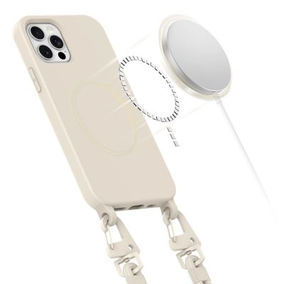 3. Tech-Protect MagNecklace MagSafe Case for iPhone 12 / 12 Pro - Beige