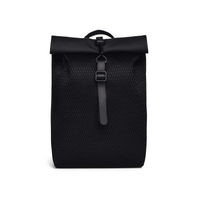 Rains Rolltop Rusksack Mesh Mini Black W3 Backpack 13350 01