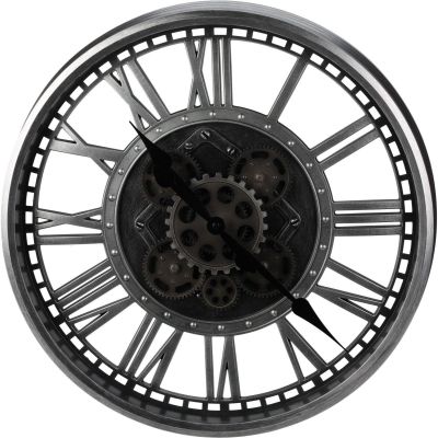 WALL CLOCK ROTARY MECHANISM 50CM SILVER