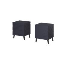 NOVA bedside table 44x40x52 navy blue matt