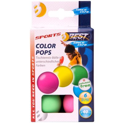 2. COLORFUL TABLE TENNIS BALLS 6 PCS BEST SPORTING
