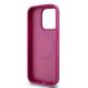 7. DKNY Leather Monogram Pattern Metal Logo MagSafe Case for iPhone 15 Pro - Pink