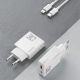 3. GaN Dudao A30EUL 30W USB-A / USB-C Wall Charger + USB-C - Lightning Cable - White