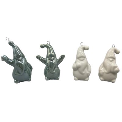 12. CERAMIC SANTA CLAUS CHRISTMAS BALL 7.8 CM 1 pc