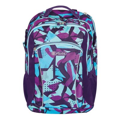 3. Herlitz Ultimate CamoPurple Backpack School Backpack Blue, Purple Polyester