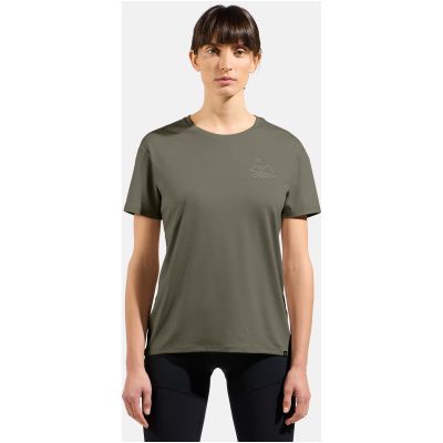 3. Odlo ASCENT SUN. SEA. MOUNTAINS. women's crew-neck short-sleeve T-shirt, beige