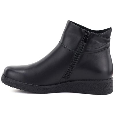 7. Sergio Leone BT-12-S Black Leather Wedge Ankle Boots