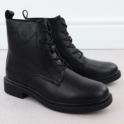 13. Sergio Leone BT25172-S Women’s Black Insulated Leather Worker Boots