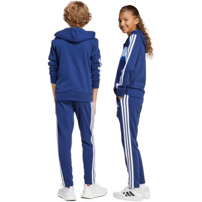 13. adidas Seasonal Essentials Tiberio 3-Stripes French Terry Tracksuit for Kids Navy Blue JI6035