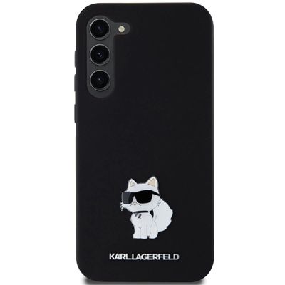 3. Karl Lagerfeld Silicone Choupette Metal Pin case for Samsung Galaxy S24+ - black
