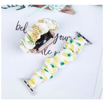 5. Fabric band for Apple Watch 42 / 44 / 45 mm strap bracelet rubber band - kiwi