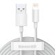 Baseus 2x USB - Lightning cable fast charging 1.5 m white (TZCALZJ-02)