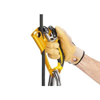 4. Petzl ASCENSION right-hand ascender, black and yellow