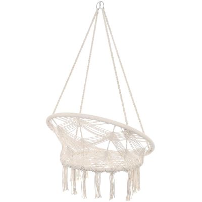 5. OPENWORK HAMMOCK HANGING CHAIR STORK'S NEST 80x60CM WHITE NEW STYLE
