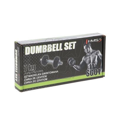 31. HMS SG01 threaded dumbbell 7 kg