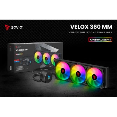 5. SAVIO ARGB 360MM VELOX CPU WATER COOLER