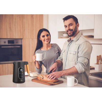 10. ELDOM CORDLESS KETTLE WITH TEMPERATURE REGULATION C550 BLACK 5 STORED PROGRAMS: 40, 70, 80, 90, 100°C (PLASTIC + STAINLESS STEEL)