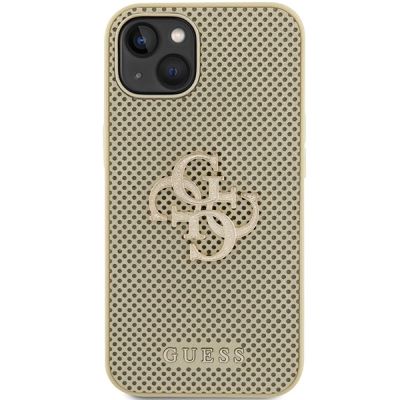 3. Guess Perforated 4G Glitter case for iPhone 15 - gold